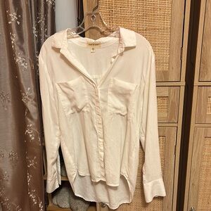 Cloth & Stone Cream Long Sleeve Button Down Shirt